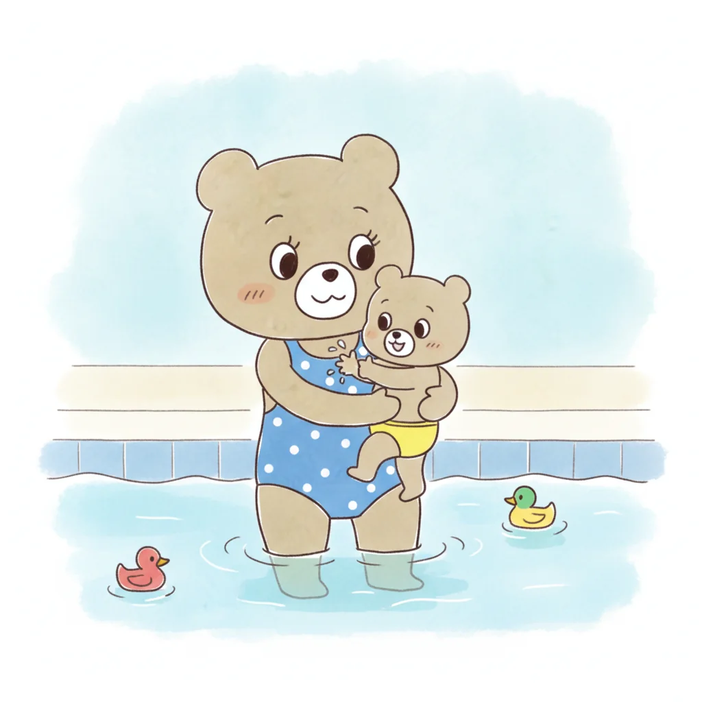 ベビースイミングのイラスト
