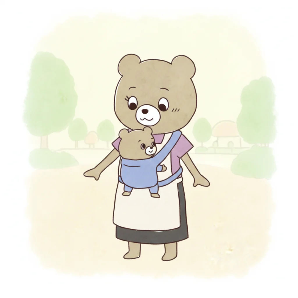 抱っこ紐のイラスト