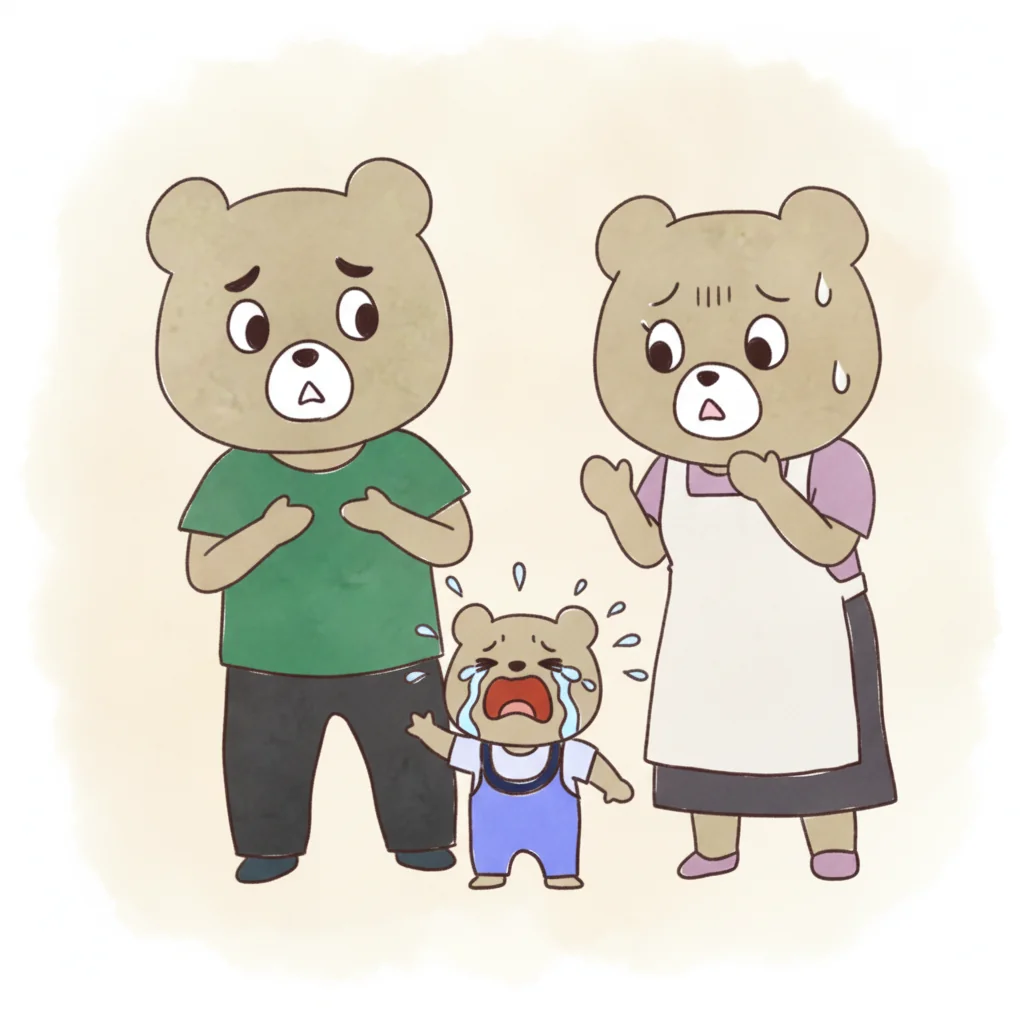 ギャン泣きのイラスト