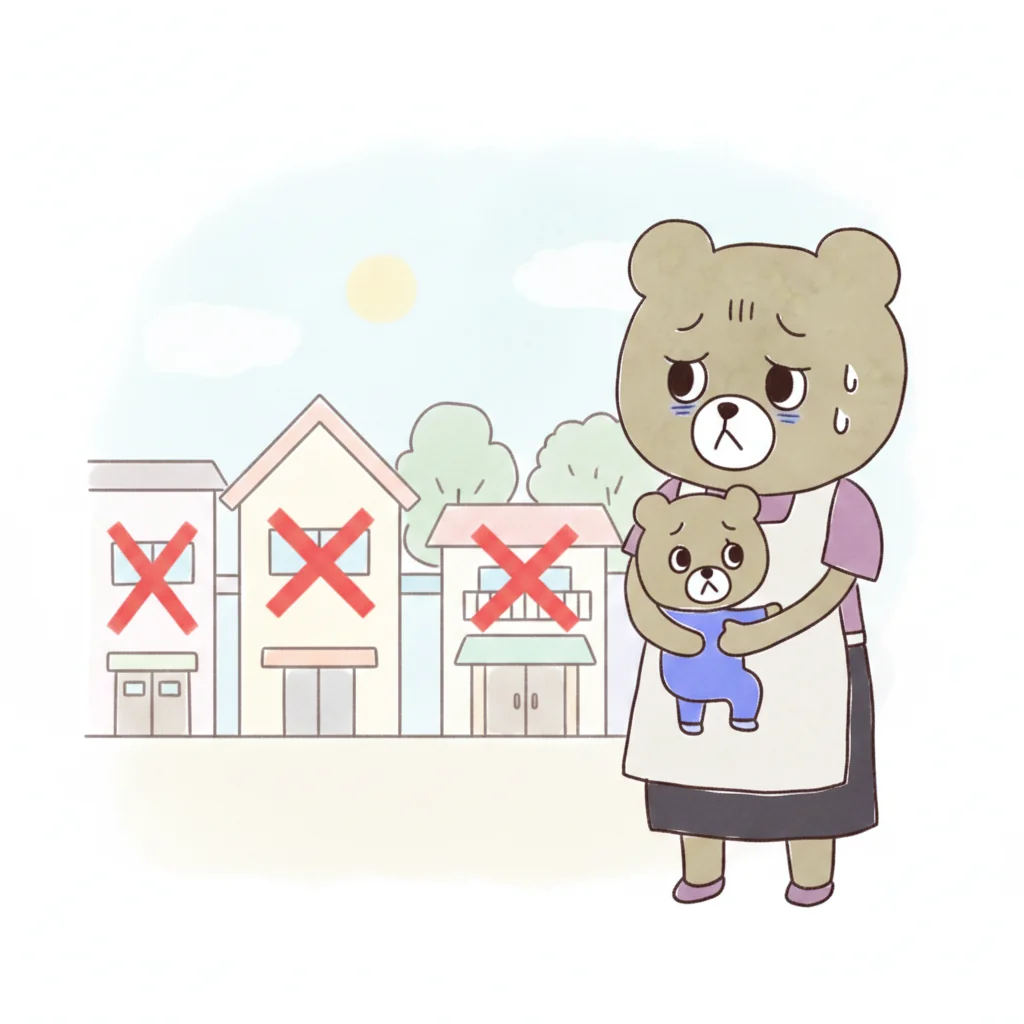 保育園難民のイラスト