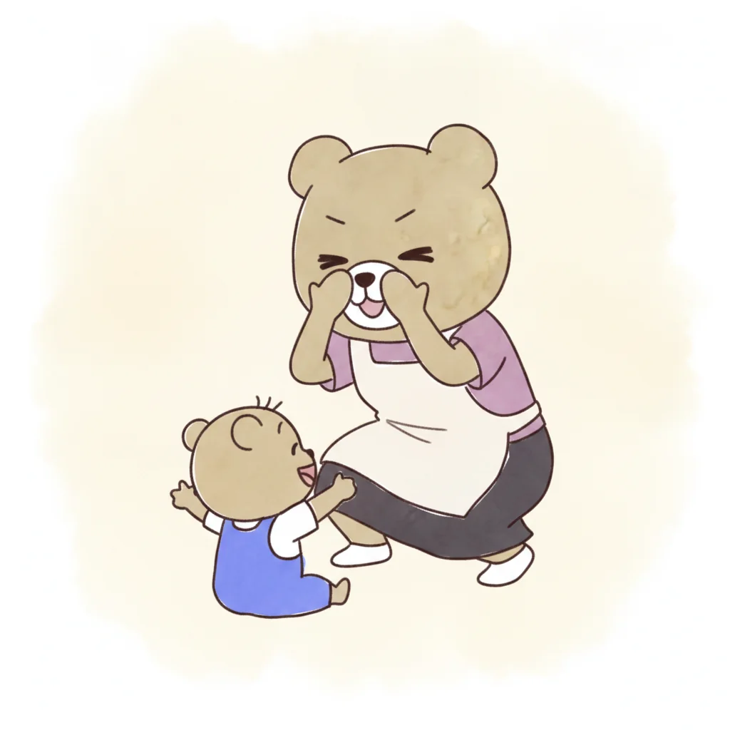 いないいないばあのイラスト