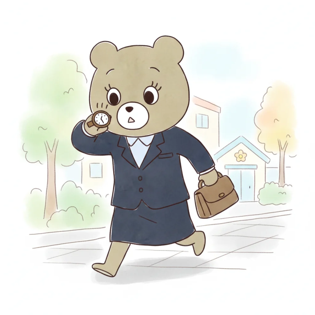 時短勤務のイラスト