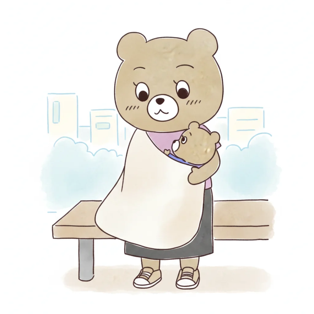 授乳ケープのイラスト