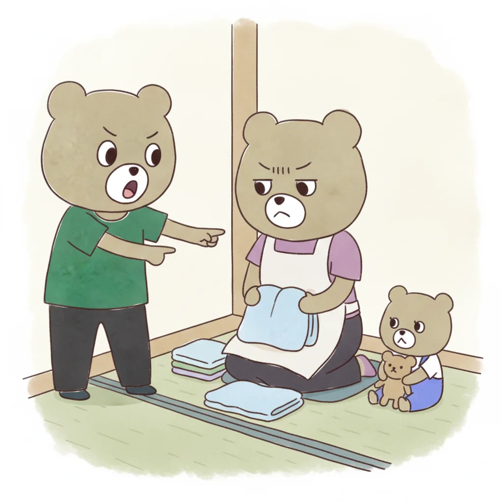 家事ハラのイラスト