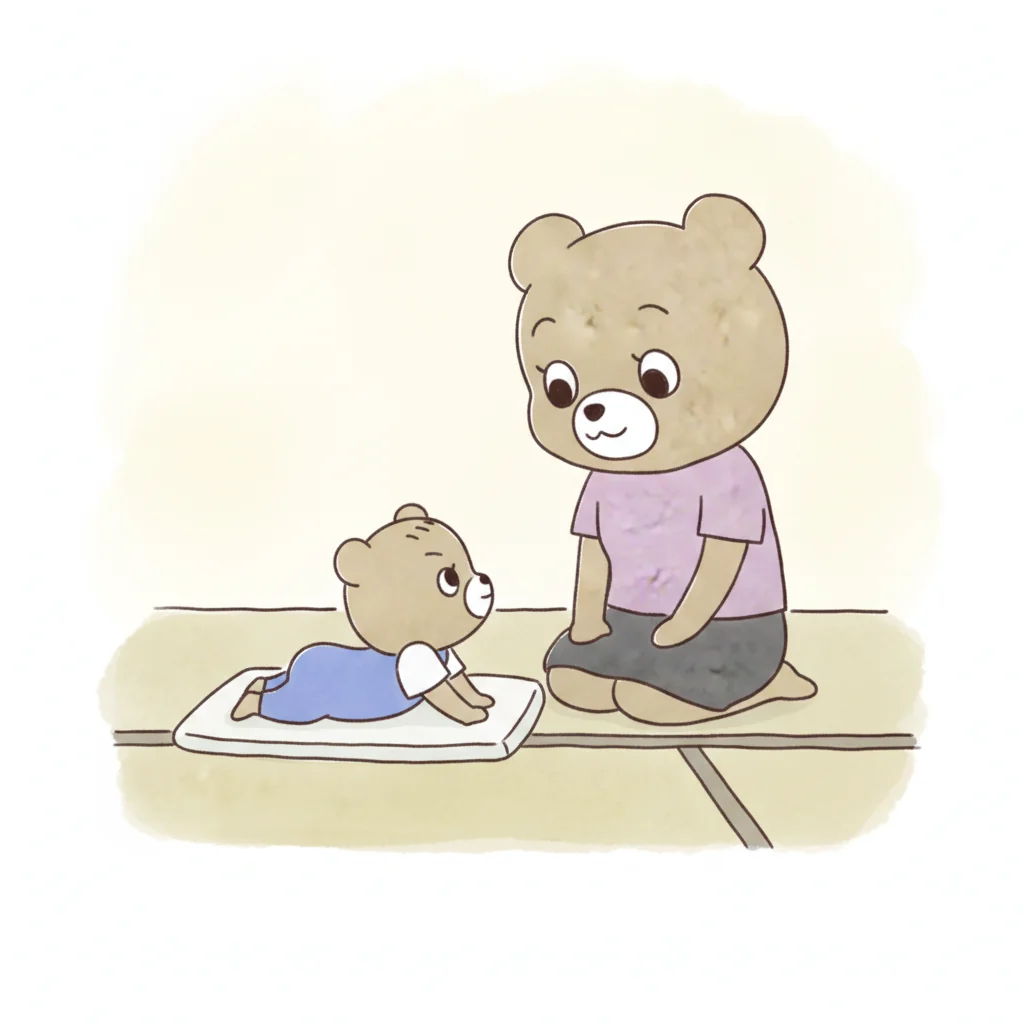 首すわりのイラスト