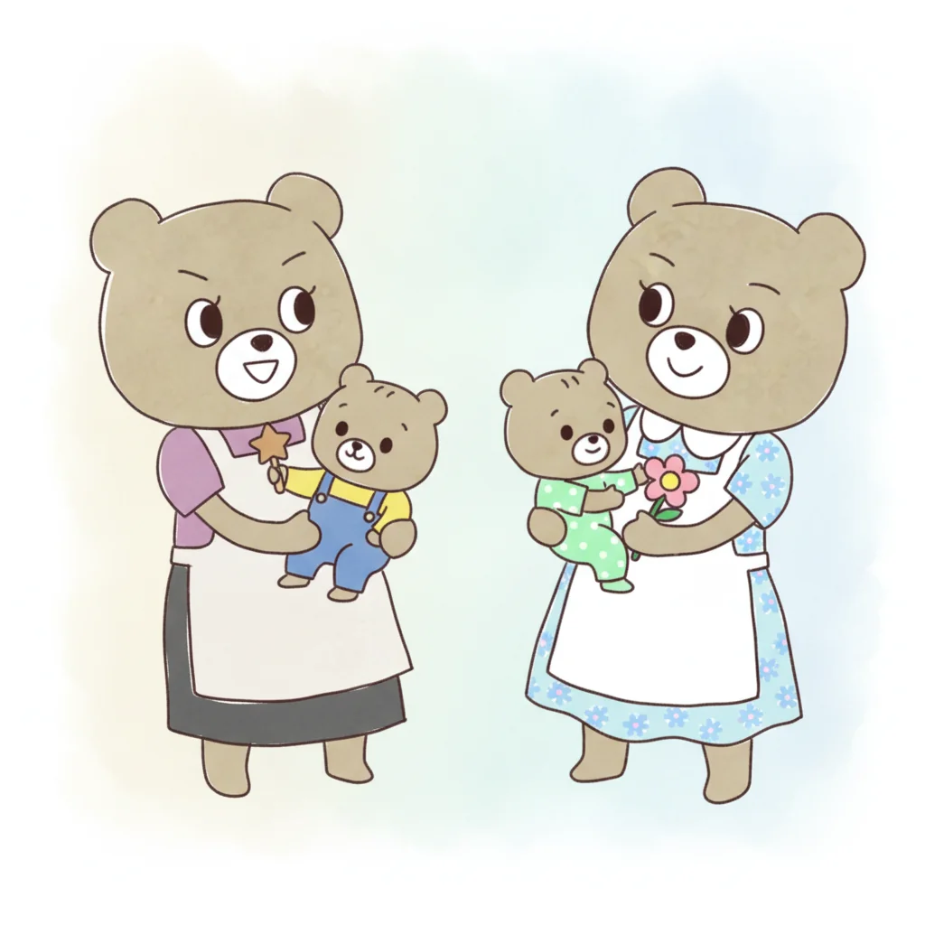 ママ友マウントのイラスト