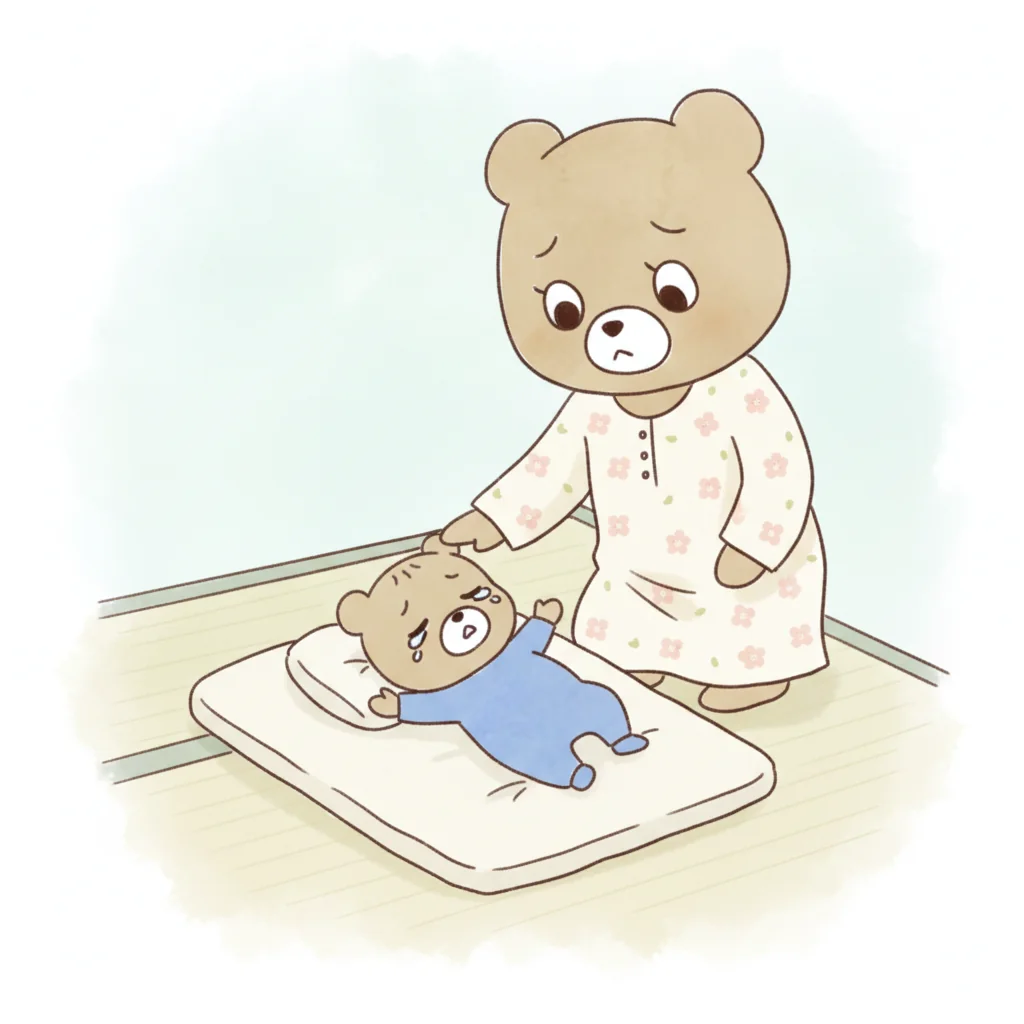 寝言泣きのイラスト