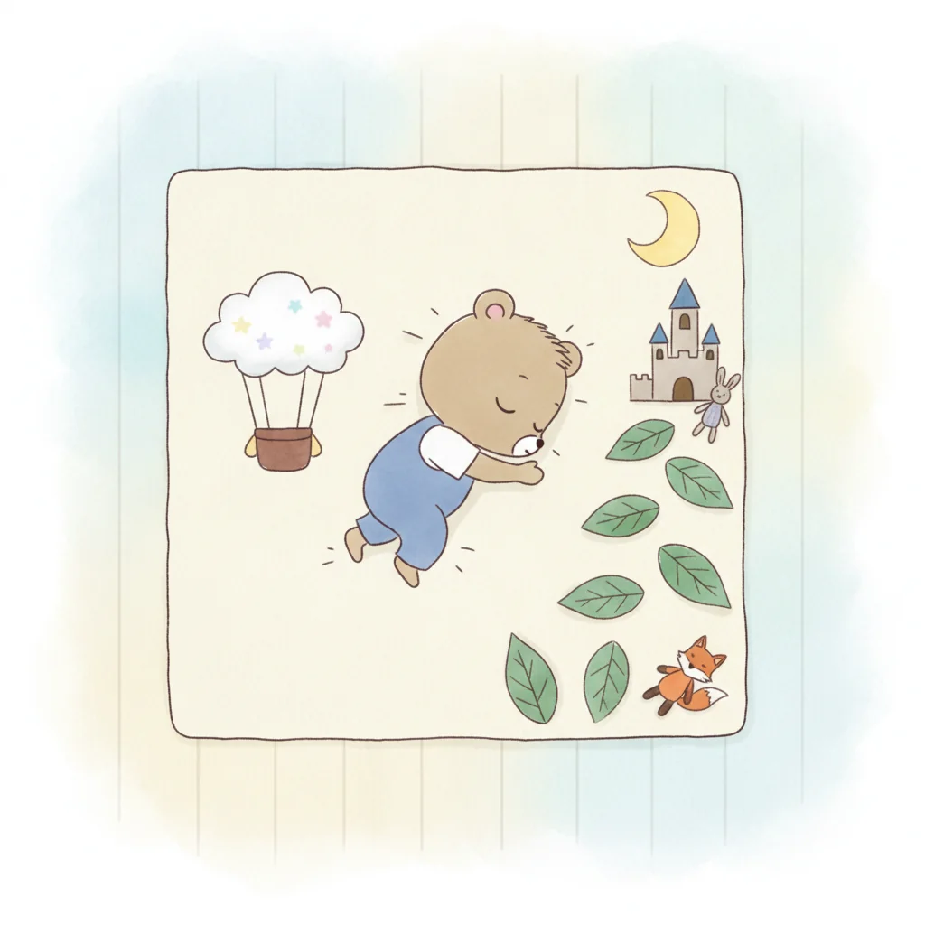 寝相アートのイラスト