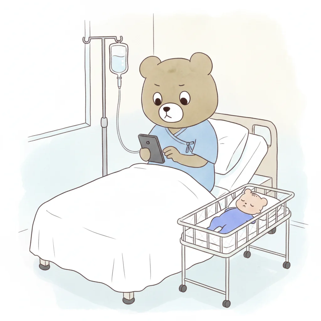 入院レポのイラスト