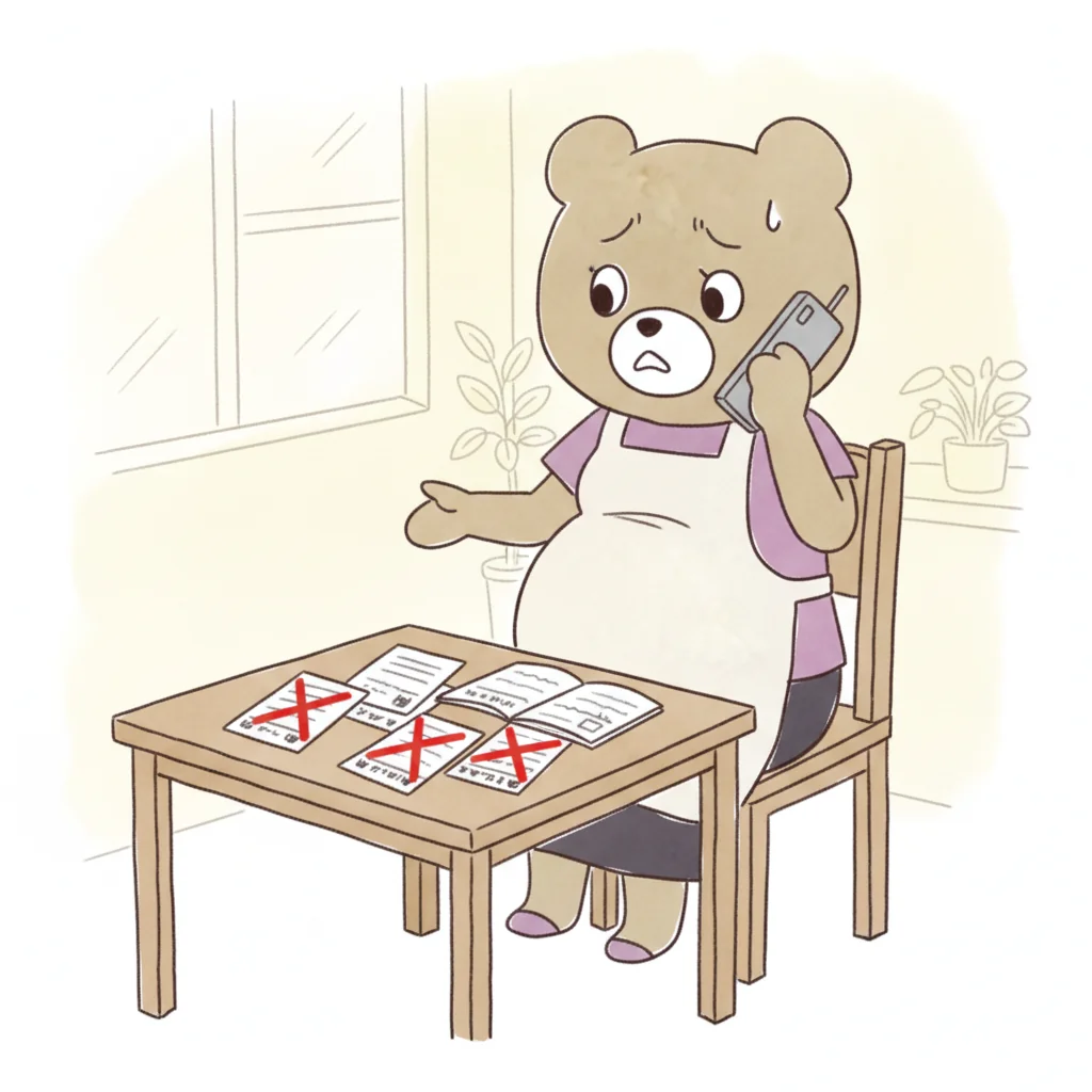 産院難民のイラスト